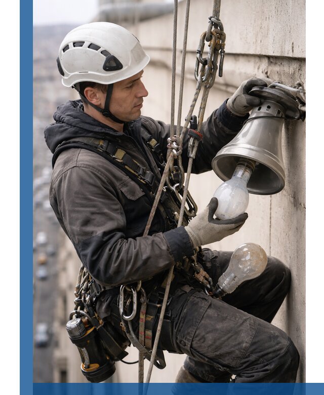 Замена ламп на высоте в Улане-Удэ профессионально и быстро