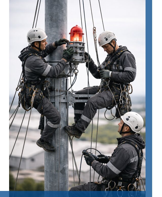 Монтаж заградительных огней в Улане-Удэ от 8707 р. | ВЫСОТНИК-Лнд