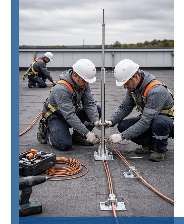 Монтаж молниезащиты на кровле в Улане-Удэ под ключ с гарантией