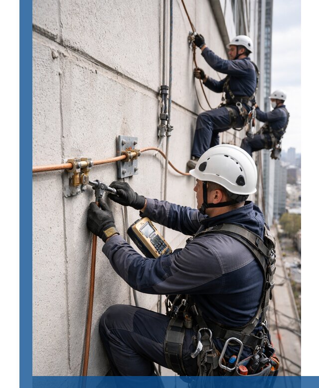 Монтаж системы заземления здания и молниезащиты в Улане-Удэ