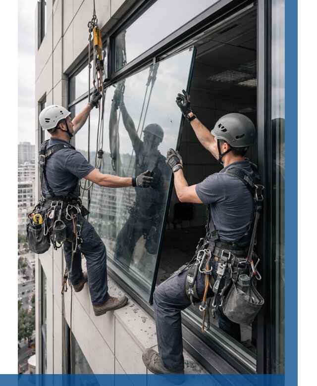 Замена стеклопакетов на высоте в Улане-Удэ от 5634 р. | ВЫСОТНИК-Лнд