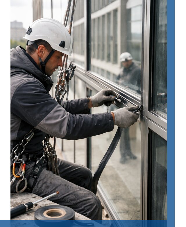 Ремонт витражных конструкций в Улане-Удэ от 3585 р. | ВЫСОТНИК-Лнд