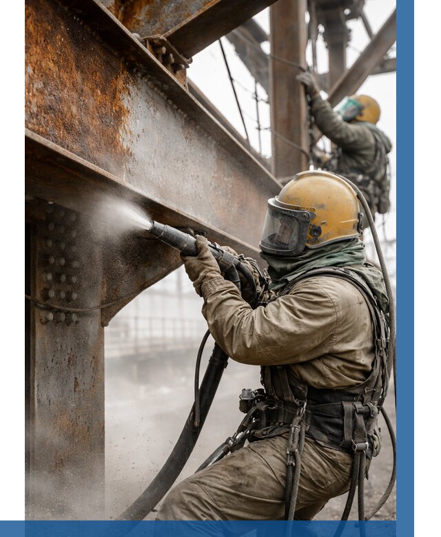 Пескоструйная очистка металлоконструкций в Улане-Удэ по 615 р.  ВЫСОТНИК-Лнд