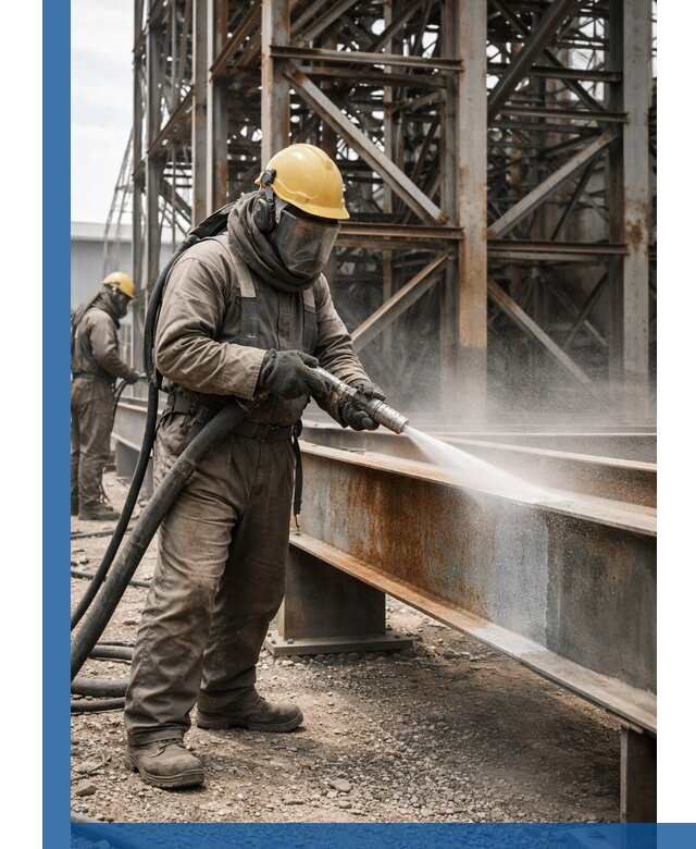 Пескоструйная очистка металлоконструкций в Улане-Удэ промышленная