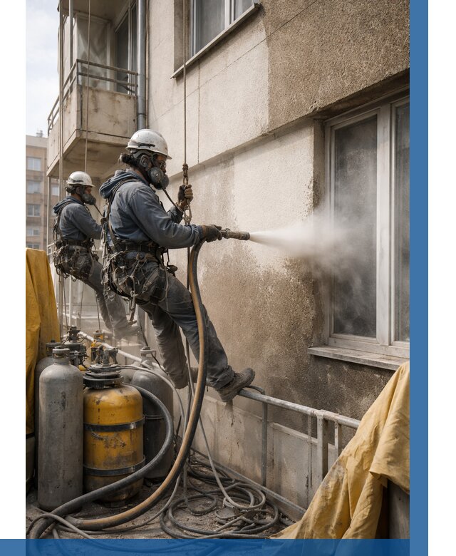 Пескоструйная очистка фасада в Улане-Удэ от 666 р. | ВЫСОТНИК-Лнд