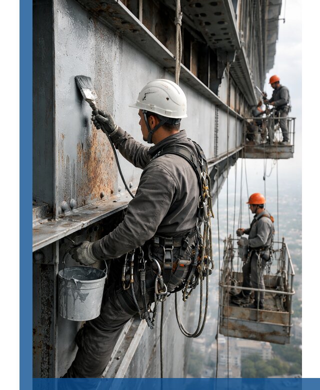 Покраска металлоконструкций на высоте в Улане-Удэ профессионально