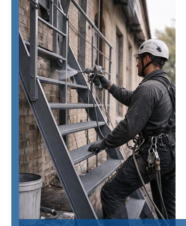 Покраска и антикоррозионная защита пожарных лестниц в Улане-Удэ