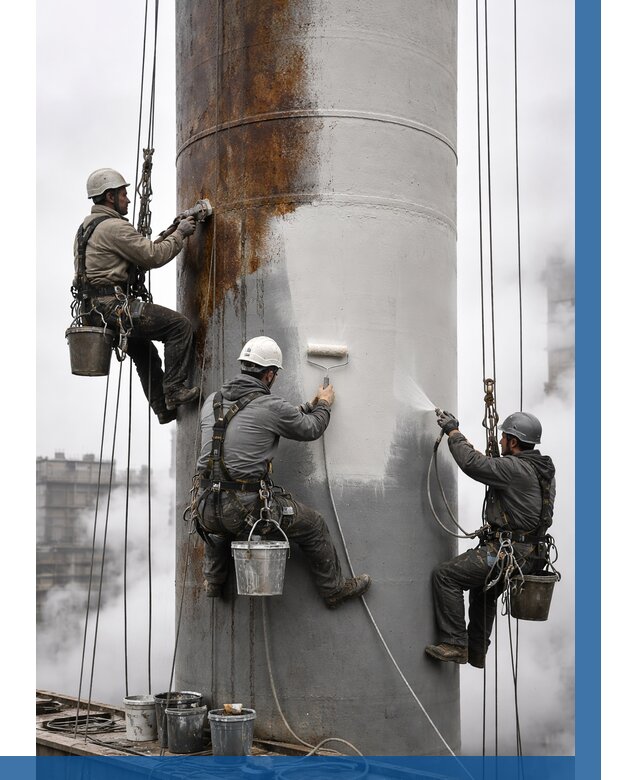 Покраска дымовых труб в Улане-Удэ от 8707 р. | ВЫСОТНИК-Лнд