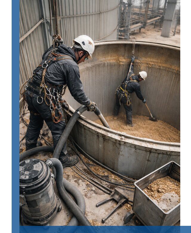 Профессиональная чистка зерновых бункеров в Улане-Удэ с выездом