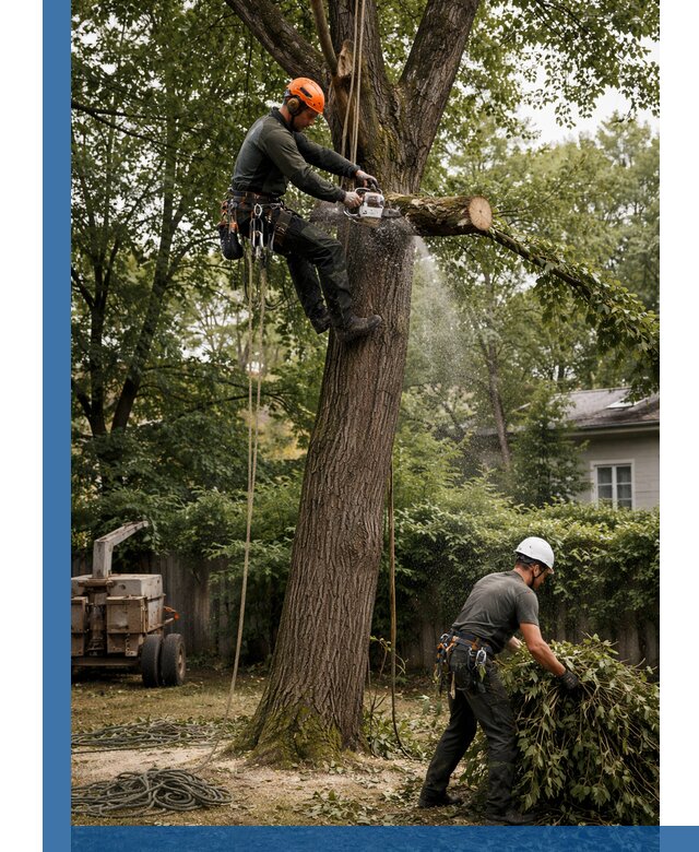 Кронирование деревьев в Улане-Удэ, безопасная высотная обрезка