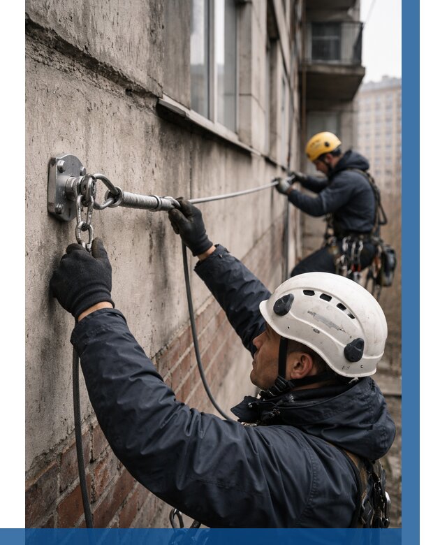 Монтаж анкерных линий в Улане-Удэ от 3073 р. | ВЫСОТНИК-Лнд